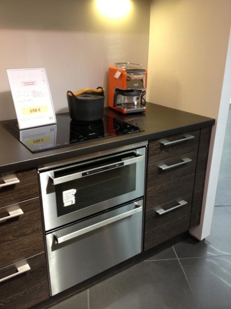 This space-saving appliance is part oven (top) and part dishwasher (bottom). Innovation borne from necessity. European designers understand life in small city apartments. I am seriously considering spending the $1500 on this.