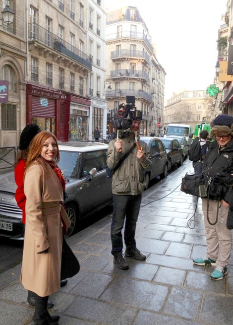 Filming in the 4th arrondissement early morning. It was 0C/32F!