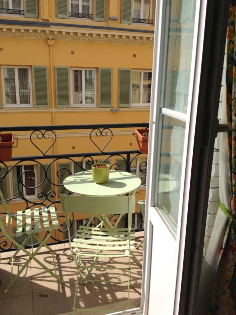 The balcony where I'd have a little apero each night. Photo: ©Lisa Anselmo