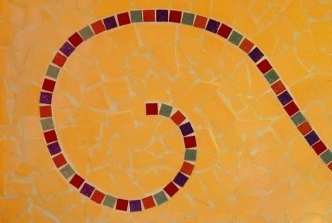 Detail of the mosaic in the apartment, but the same artist who created the tile work in the first apartment I stayed in.