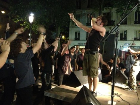 A little headbangers ball near Cirque d'Hiver with this thrash band. ©Lisa Anselmo