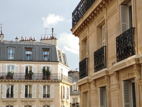 Beautiful Haussmann buildings are my view from three large windows. ©Lisa Anselmo