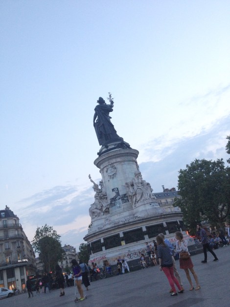 The statue of Marianne dominates Place de la Republique. ©Lisa Anselmo