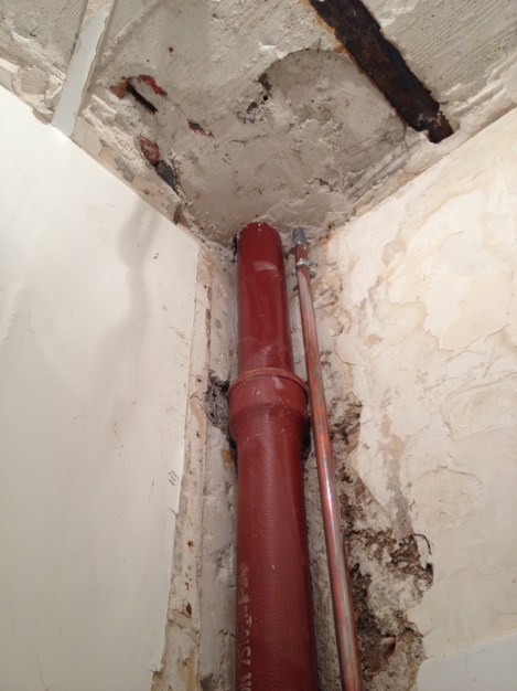 After 18 months, the leak is finally repaired in the neighbor's shower. For good measure, the court expert ordered that the old pipes were also replaced. 