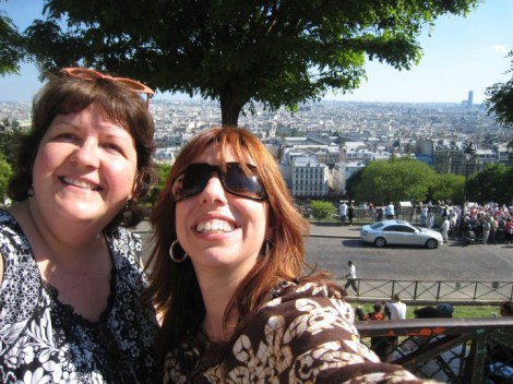 The two Lisas on top of the world. Montmartre, 2009.