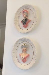 We found these in the attic, still in the same box for 40 years. We guessed they were a wedding gift our parents didn't like. I'm sure my mother is mystified in heaven that I adore their kitschy perfection.
