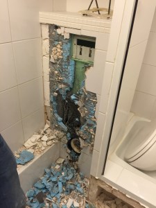 This is how you find a leak. Precise work, plumbing.