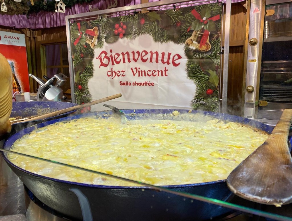 Tartiflette at the Christmas market in Paris