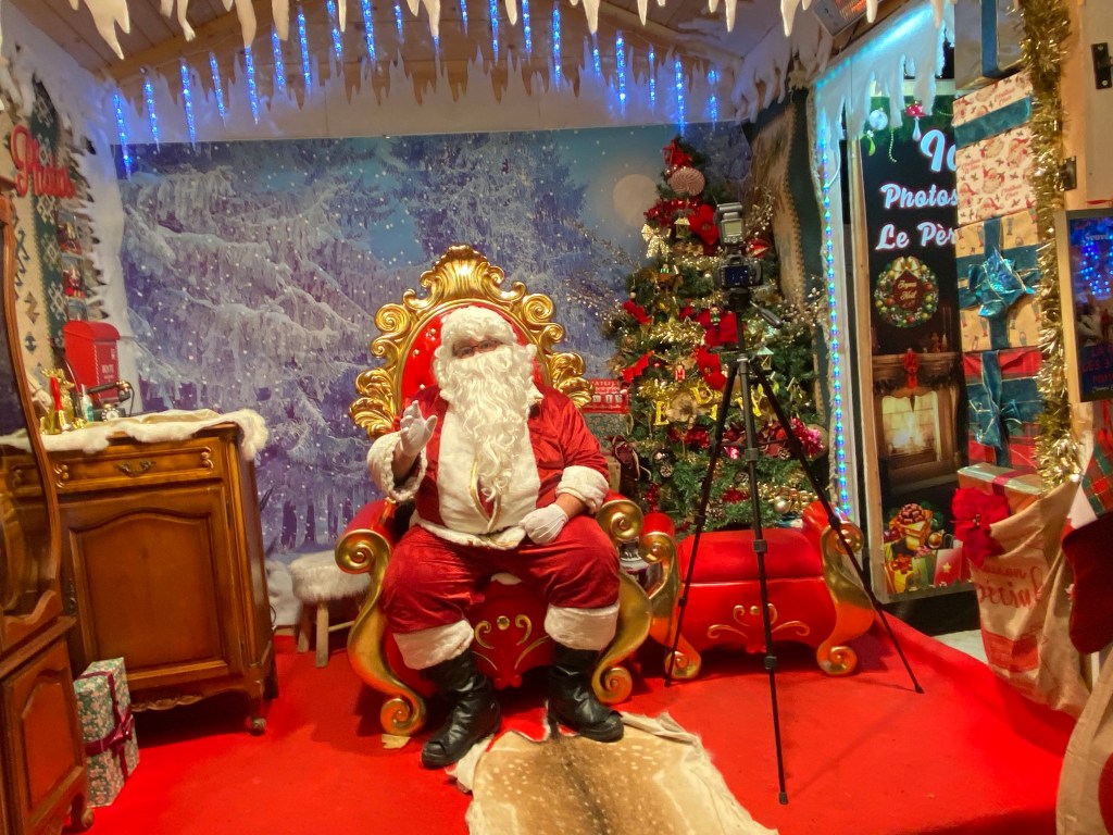 Santa at the Christmas Market in Paris